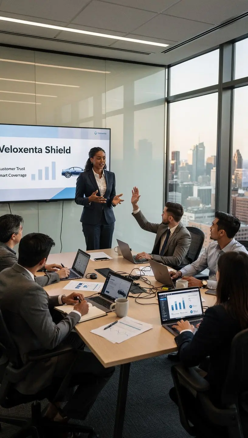 Zabezpieczenie samochodu na drodze z kompleksowym ubezpieczeniem.