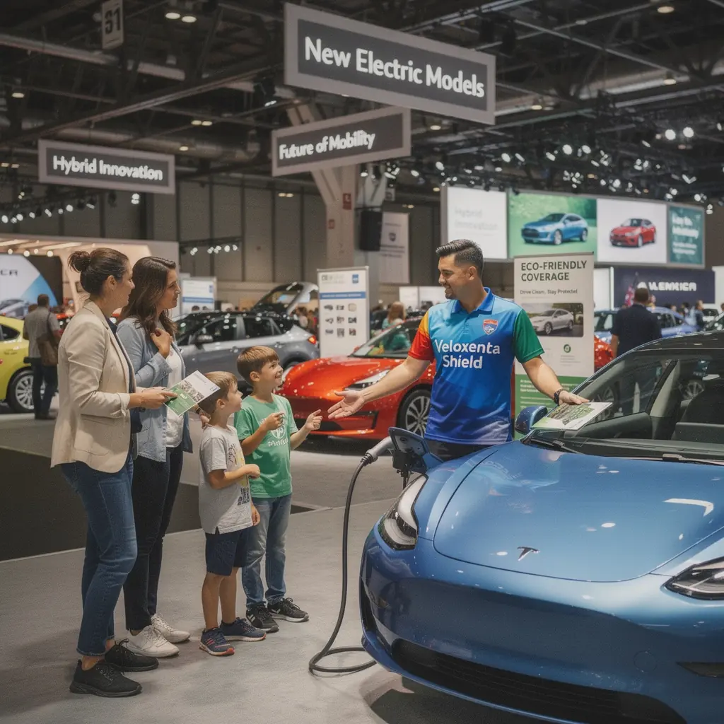 Samochód zaparkowany przed domem z widocznym znakiem ubezpieczenia.